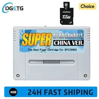 Nueva tarjeta Flash 3000 en 1 SNES SFC V1 para SFC SNES 16 bits JPN/EU/USD accesorios de consola de videojuegos con tarjeta 4G TF