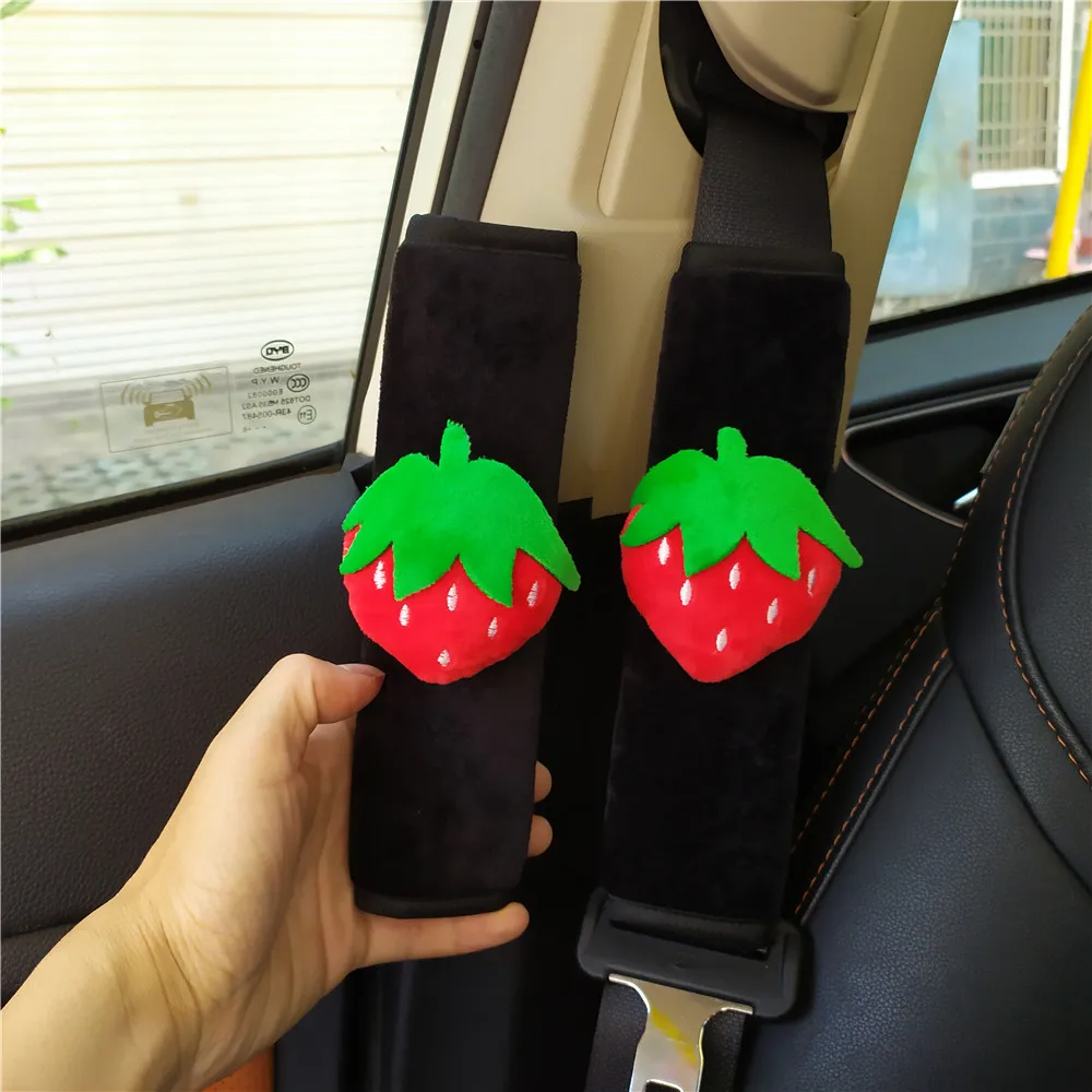 Cartoon Seat Belt Covers Car Accessories Soft Plush Car Shoulder Pad Auto Interior Seat Belt Protector For Adults Youth