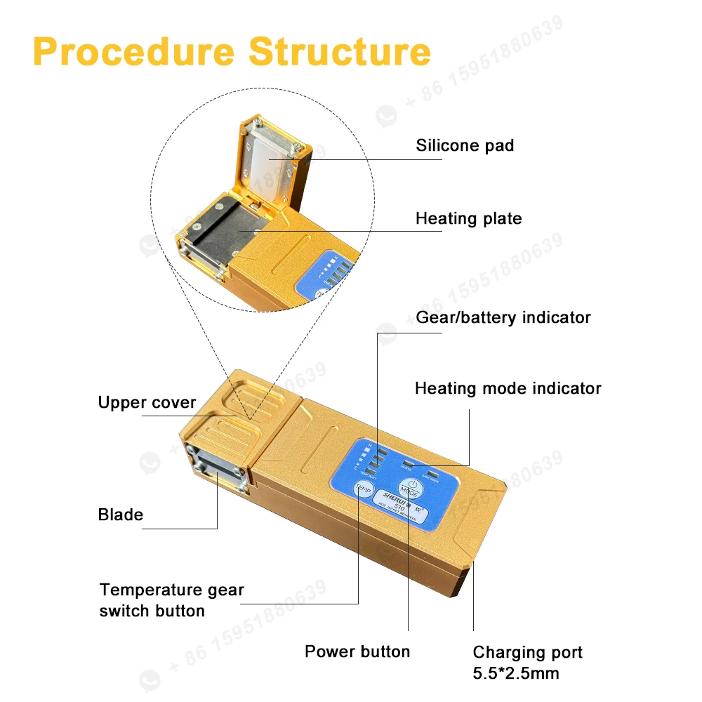 Heated Fiber Thermal Stripper Pliers Fiber Hot Jacket Stripper Optical Wire Stripping Slitter Ribbon Cable Cutter Fusion Tool