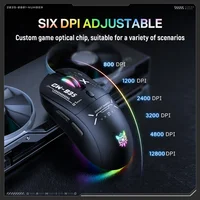 ONIKUMA CW935 2,4G USB ratón inalámbrico para juegos 6 niveles de DPI ajustables RGB retroiluminación que cambia de Color ratón inalámbrico
