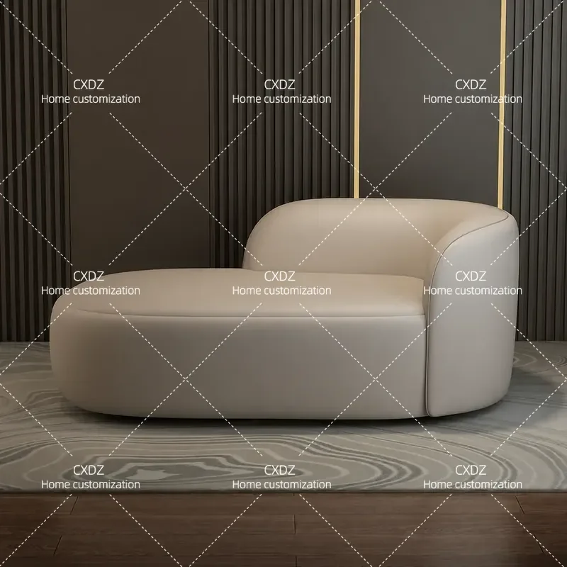 Simple modern curved chair living room bedroom mini sofa hotel apartment building civil accommodation beauty collapse