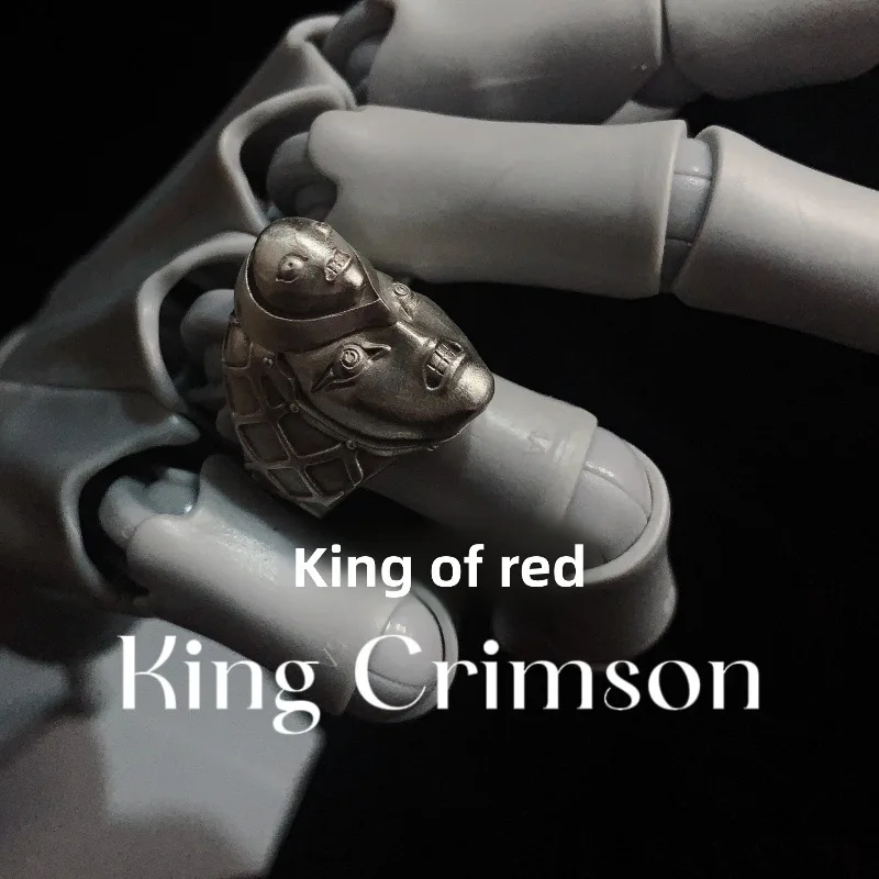 JOJO Wonderful Adventure GoldenWind Crimson King Ring Men's and Women's Personality Versatile Design Sense Open Ring