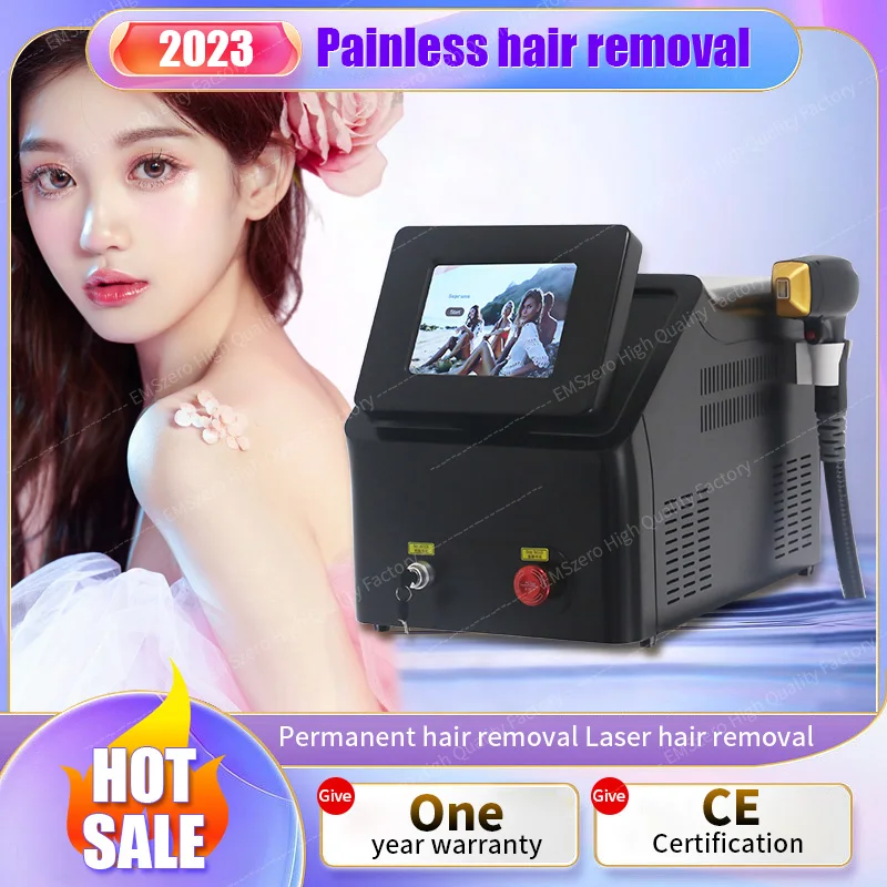 3000W American Diode laser 3 band 808nm painless freezing point permanent hair removal for wome  Home Appliances