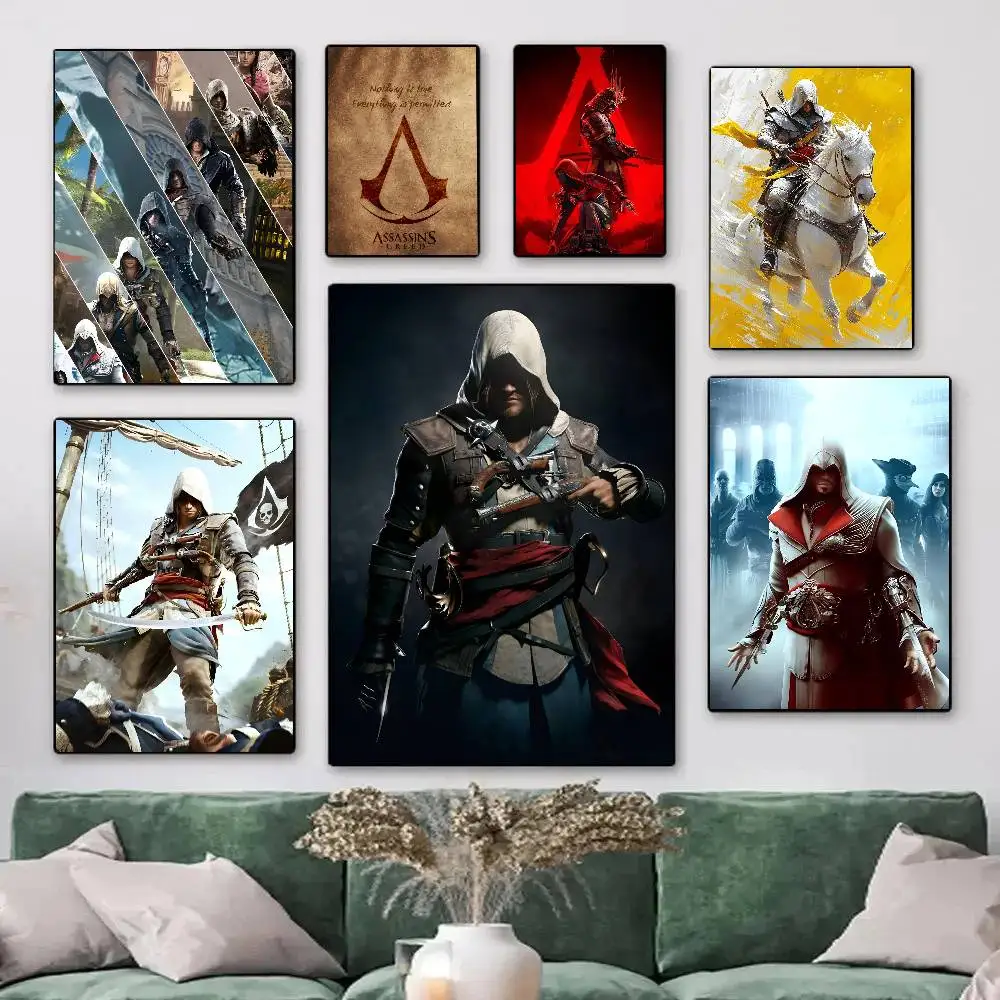 Game A-Assassins C-CreedES COOL Poster HD-Druck Vintage Wandkunst Dekoration für Zuhause und Arbeitszimmer