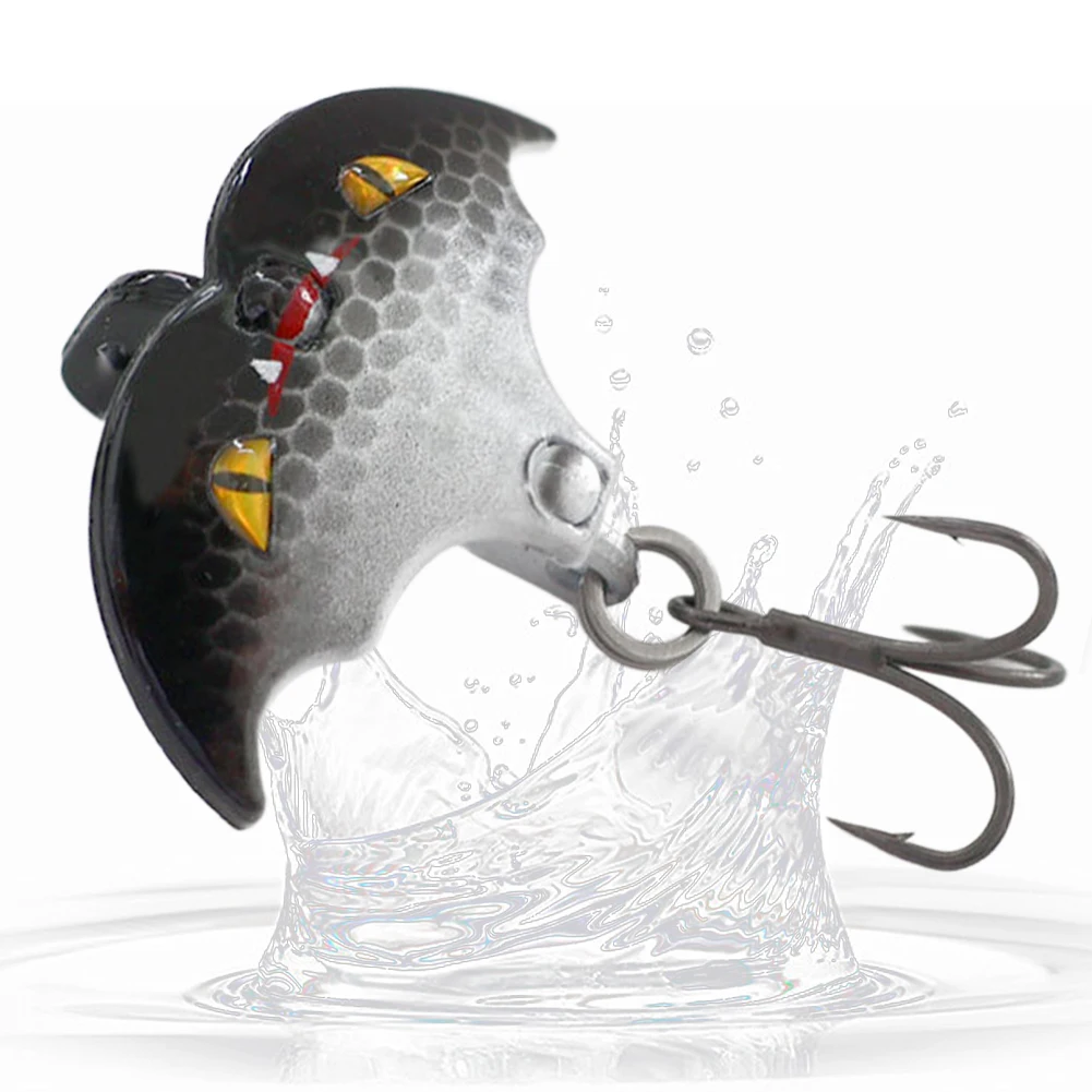 

Набор из 5 искусственных приманок в коробке: твердые приманки-свимбейты в форме летучей мыши для ловли баса, рыболовные снасти