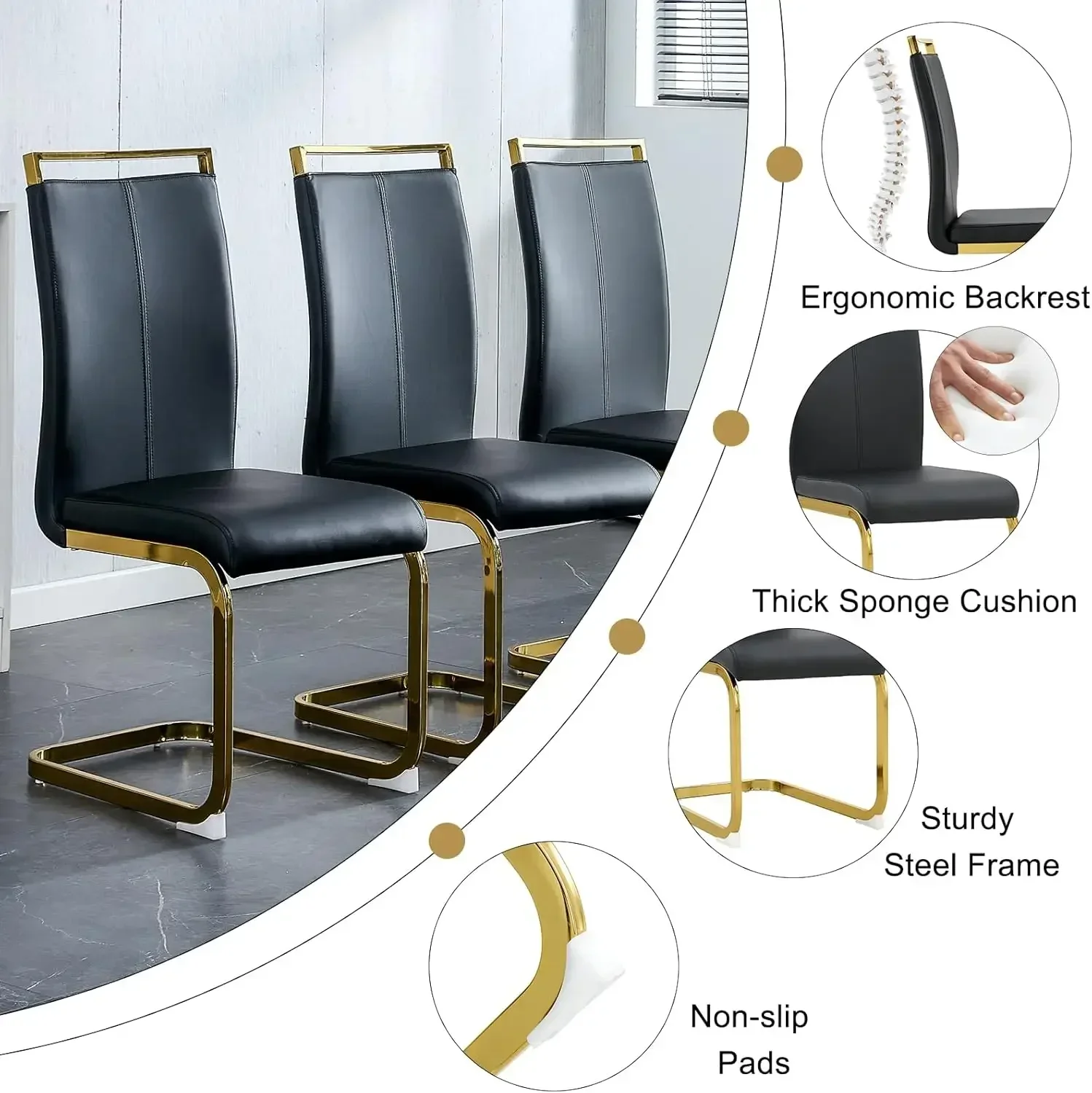 [أفضل بائع! ]TallDecorativeSemiCircleSofaTable3LegDeskwithShelfandBeveledGlass مرآة أثاث المنزل الحديث ديكور فني ليفين