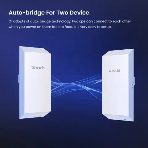 Tenda O1 Utomhusaccesspunkt 300Mbps Långdistans Smart Manage-router CPE 2.4GHz PoE Trådlös Brygga 8dBi Transmission Vattentät 8 best sales utomhusåtkomstpunkt - №4
