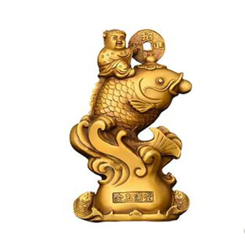 

Copper, gold, children, and jade maidens are abundant with fish, gold, and jade every year. Home and office tabletop handicraft