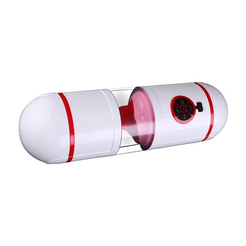 Vibrating Digital Display for Solo Play Bedroom Bathroom Tpe Material Penis Enlarger Sex Toy Substitute Male Masturbator