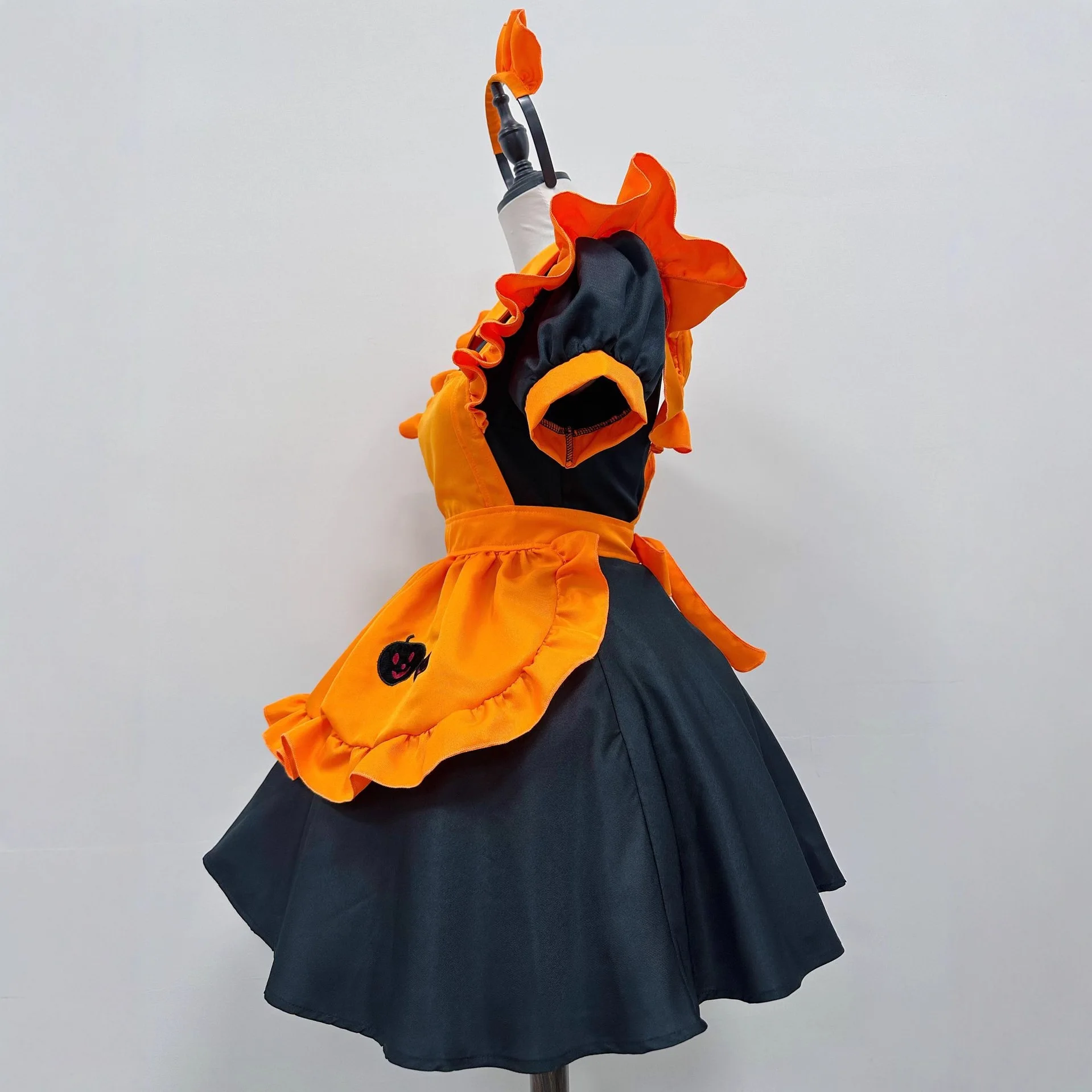 COSPLAY Halloween Embroidery Maid Dress Pumpkin Maid Dress Bat Vampire Maid Magic Witch - view 6