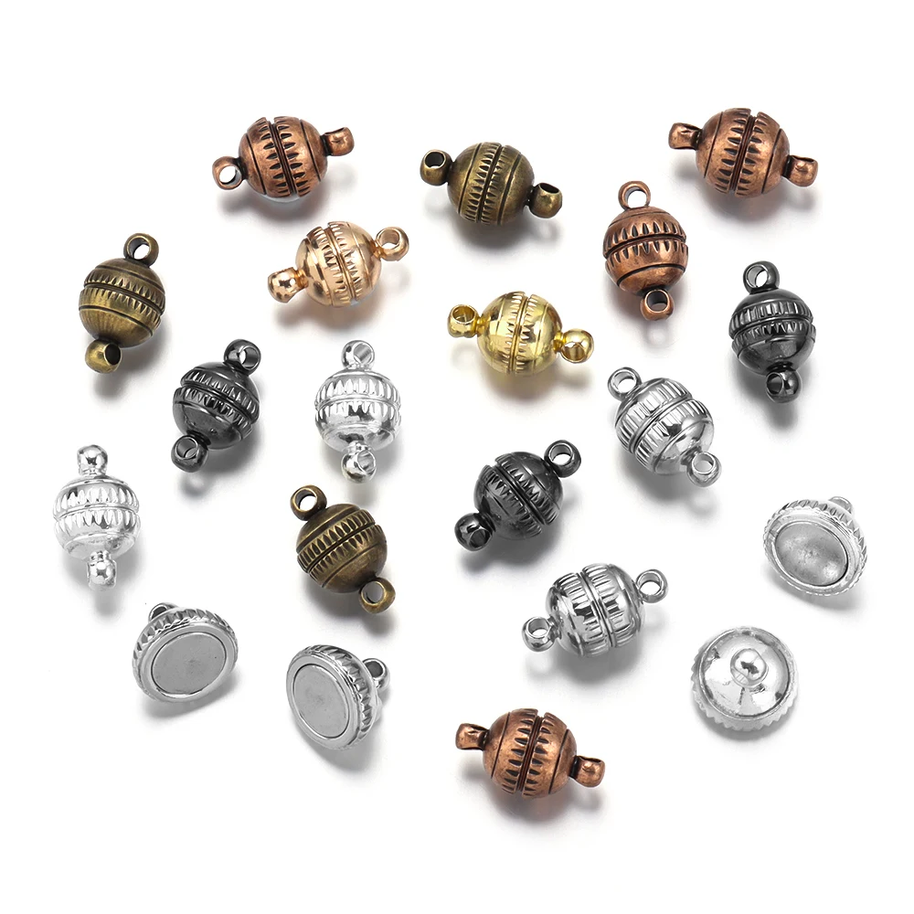 Magnetic Copper Clasps 5Sets Round Copper Clasps