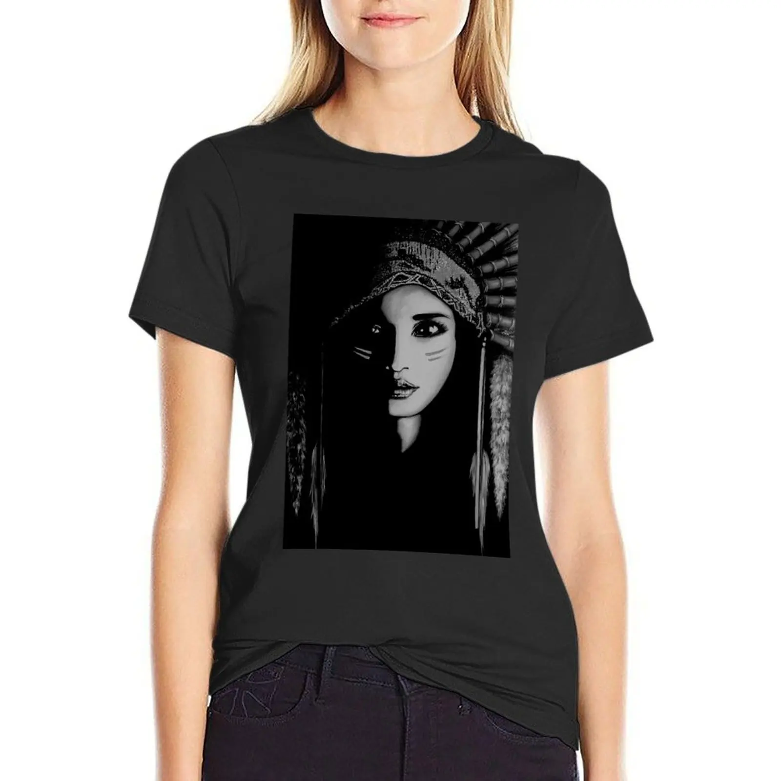 She Wolf T-Shirt summer top summer tops female Womens clothing