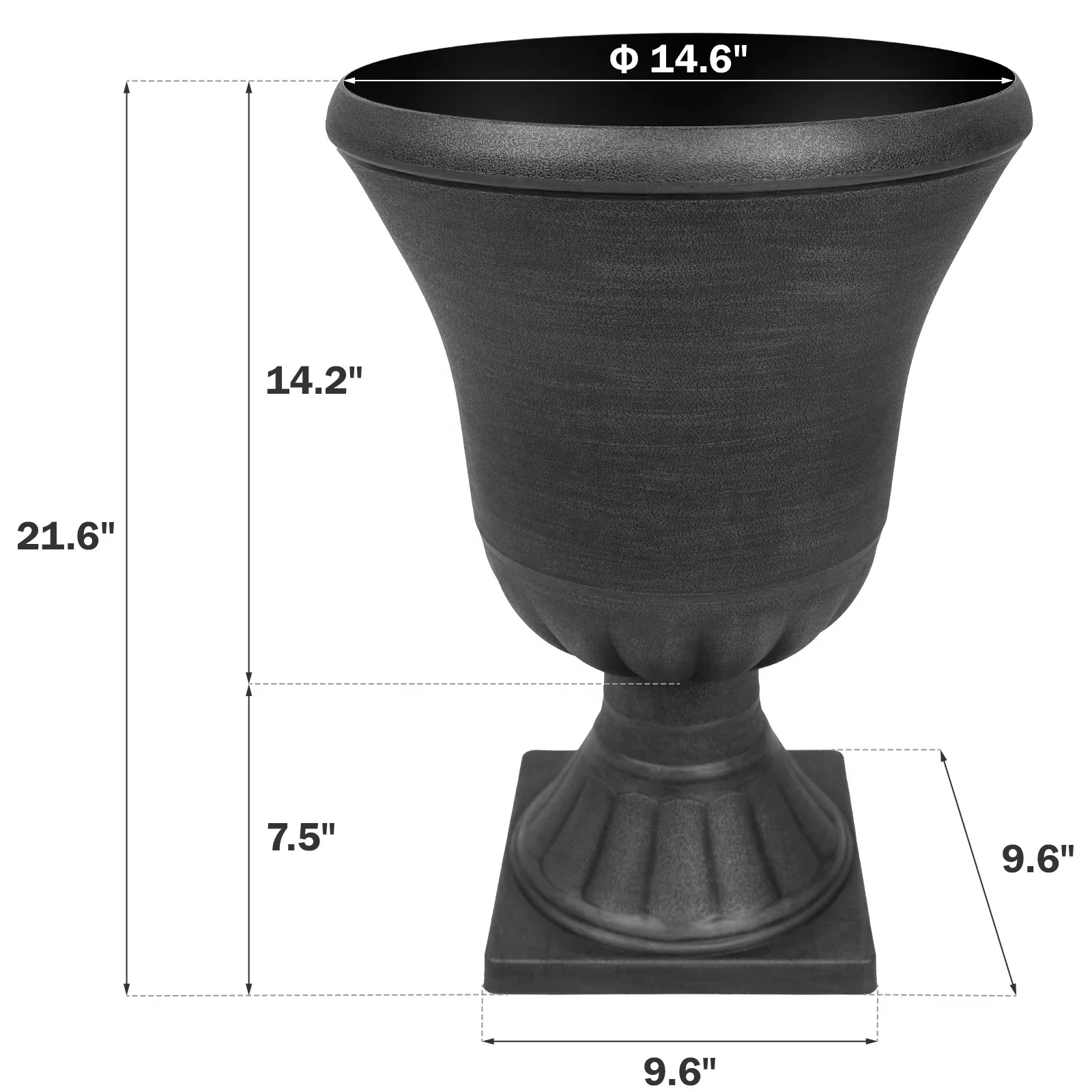 Worth Wholesale Outdoor High End Planter PP Plastic Set Of Garden Flower Pots