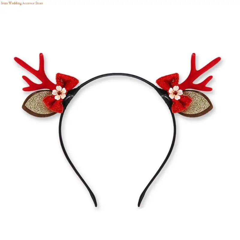 

G92D Plastic Reindeers Antlers Headpiece For Kids Adults Festives Decorations Comfortable Wear