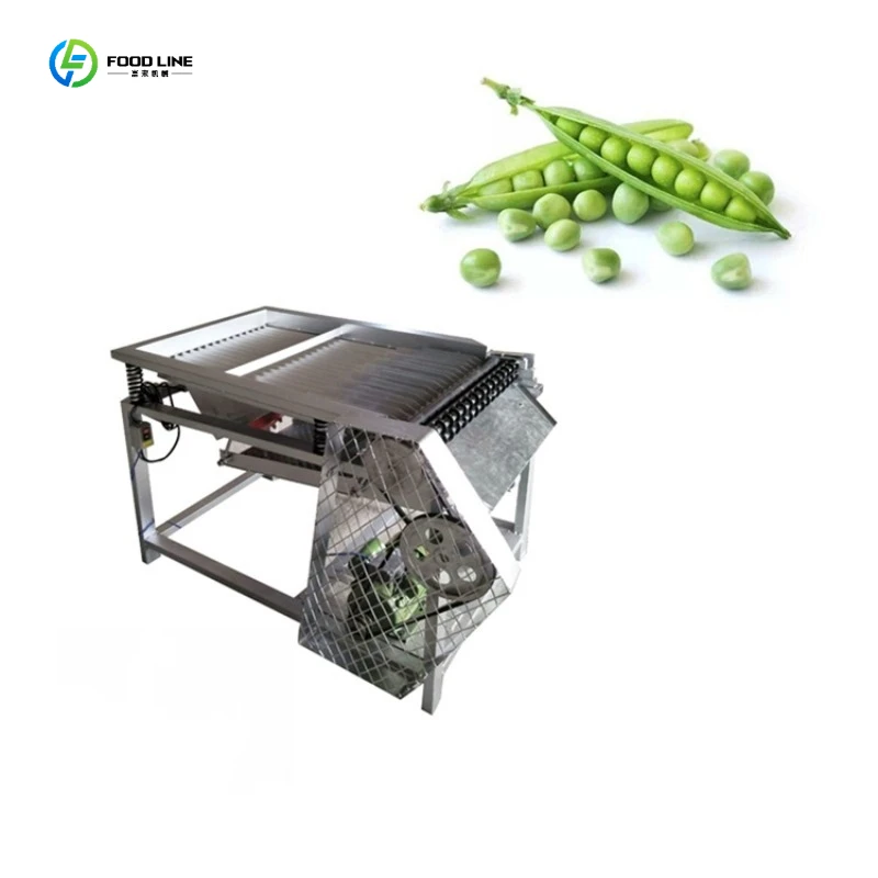 Stainless Steel Commercial Green Edamame Dehulling Sheller Fresh Pea Peeling Bean Peeler Pod Remover Equipment FL Customized