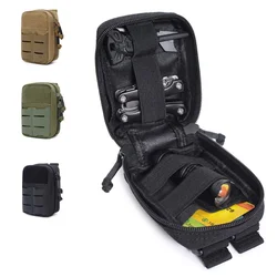 Molle Wasit Bags 1000D Nylon Hunting Survival First Aid Pouch Medical Waist Bag Portable Emergency Flashlight Medicine Waist Bag