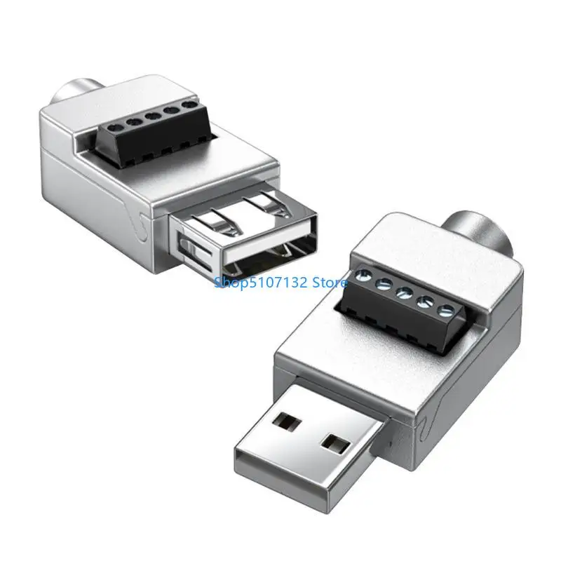 87HD Solderless USB Connectors USB 2.0 Screw Terminal Block Adapter Connector