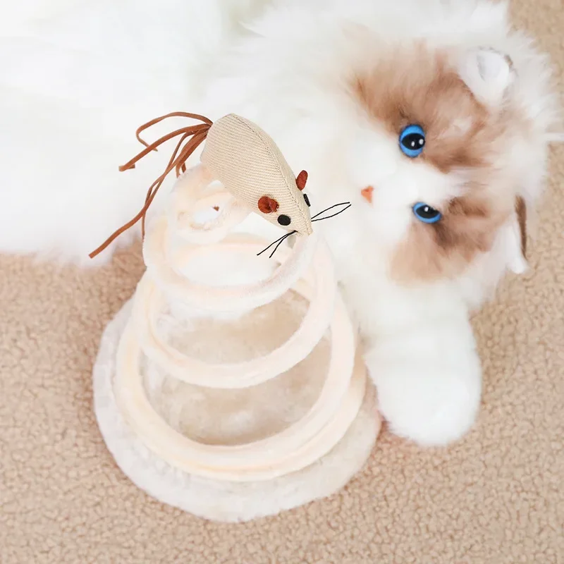 Neue Katzen spielzeug Katze liefert Spiral stahldraht federn, Hanf tuchs ch eiben, Katzen kratz bretter, Hanf tuch, Plüsch-Interaktion spielzeug