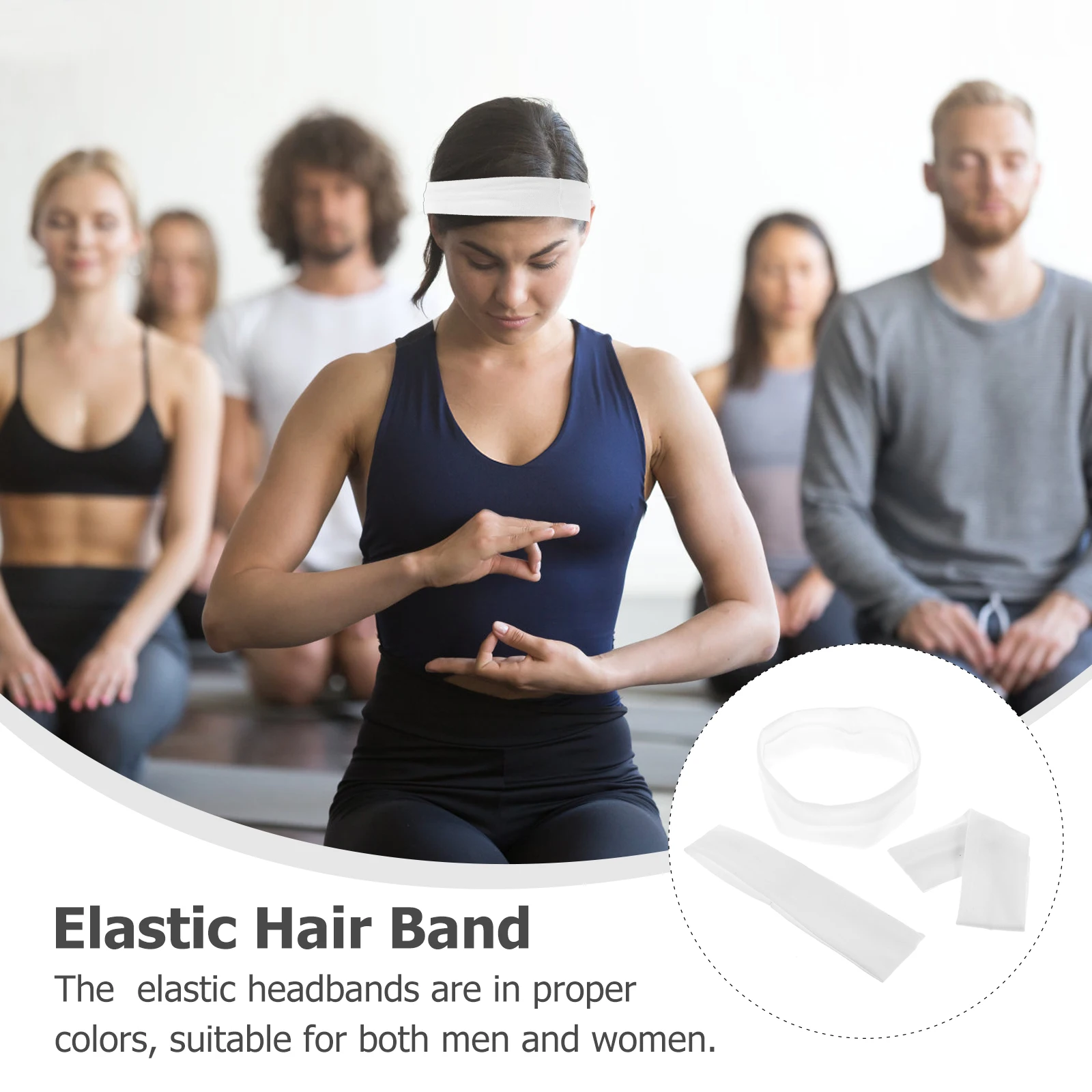 

Multipurpose Elastic Sweatbands 10Pcs Comfortable Fabric Headwraps For Sports Accessories Yoga Headbands