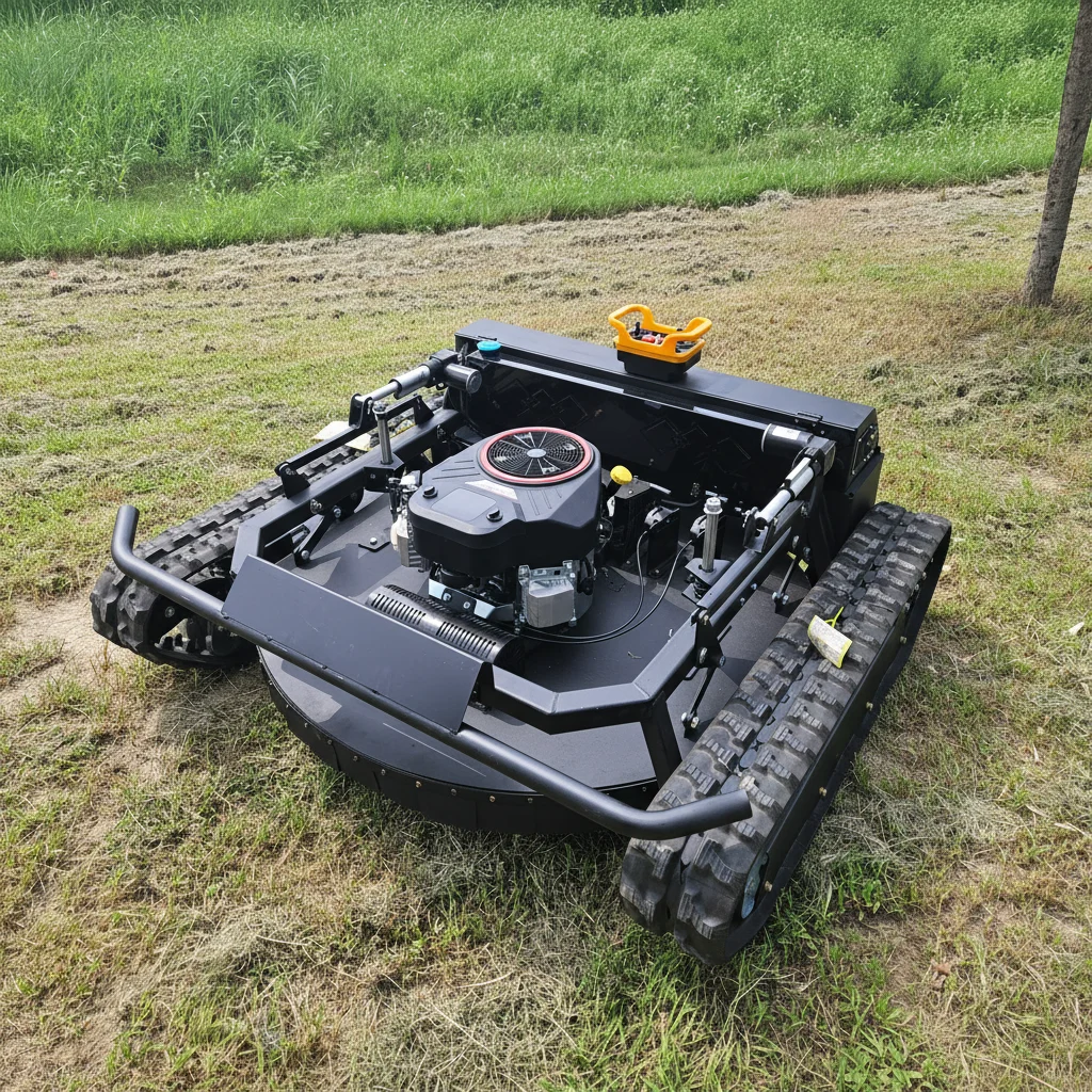 

Customize Cheap Price Electric Crawler Lawn Mower Remote Control Grass Cutting Machine