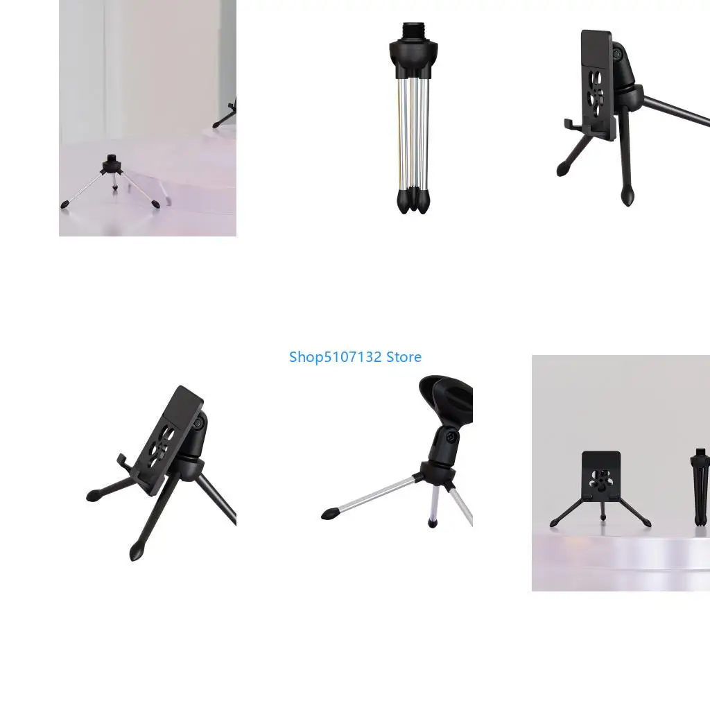87HD HandsFree Operations Desktop Tripods Stand for Microphones and Phone Mount Universals Adjustable for Content Creation