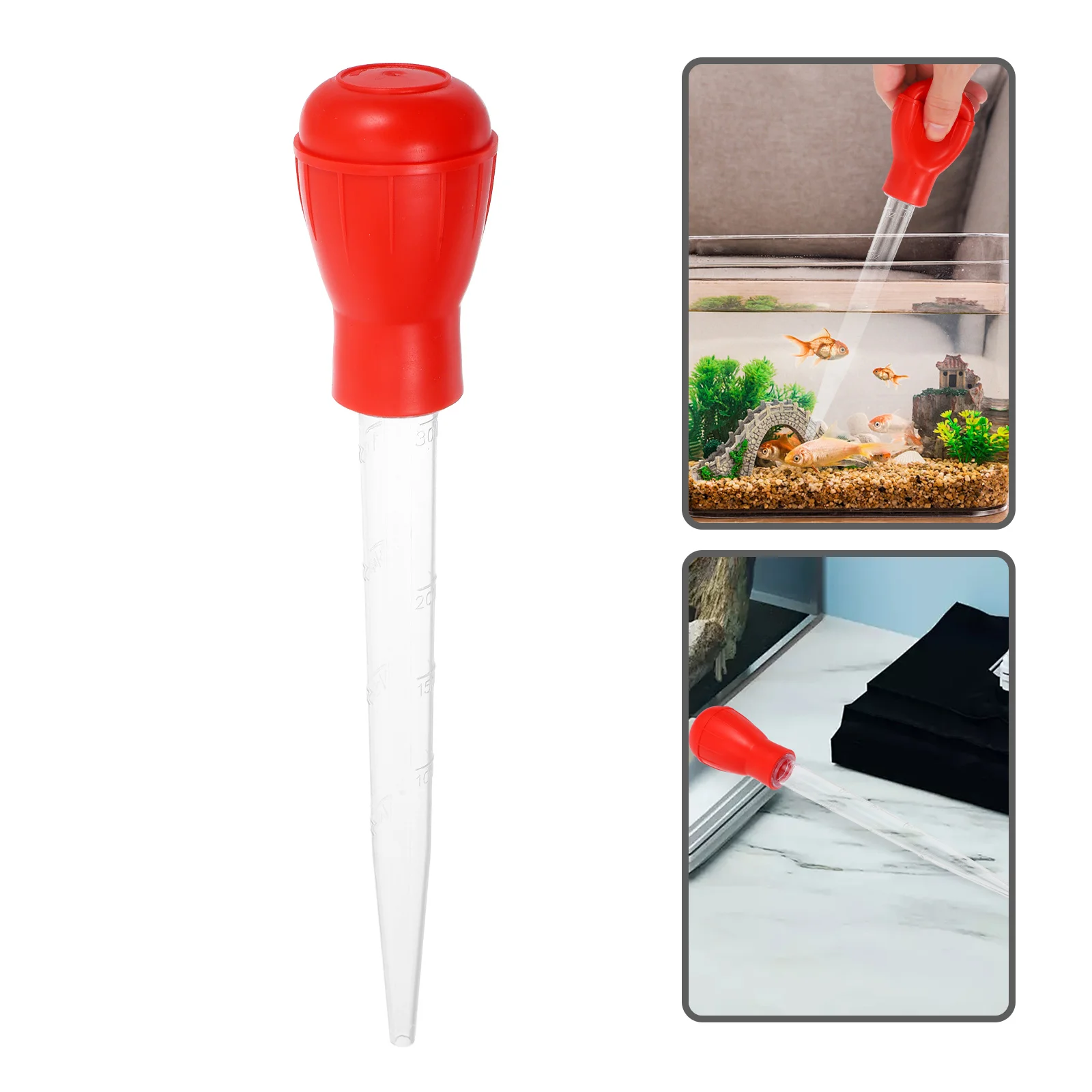 

Fish Tank Cleaning Tools 30ml Mini Manual Fish Tank Water Changer Aquarium Dropper Extendable Fish Tank Cleaning Waste Remover F