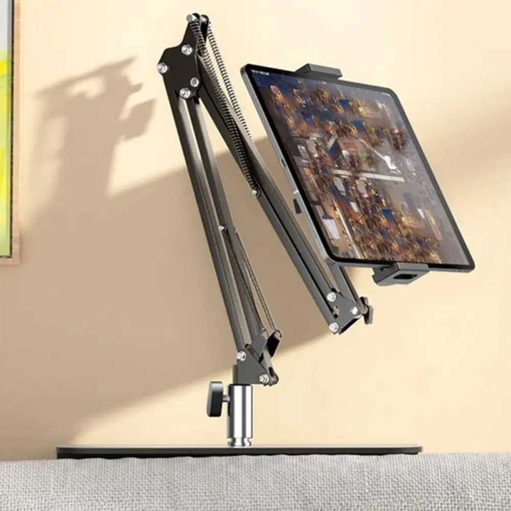 

2-IN-1 Retractable Bedside Phone Tablet Holder Hidden Insertable Slit Cell Phone Bracket 360° Rotating Clip-On Tablet Mount