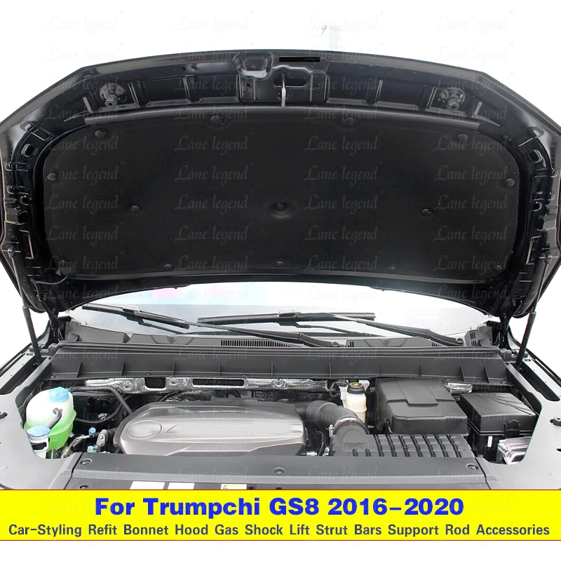 Hood Struts For GAC Trumpchi GS8 2016 2017 2018 2019 2020 Front Bonnet Lift Supports Gas Springs Shock Absorbers Damper