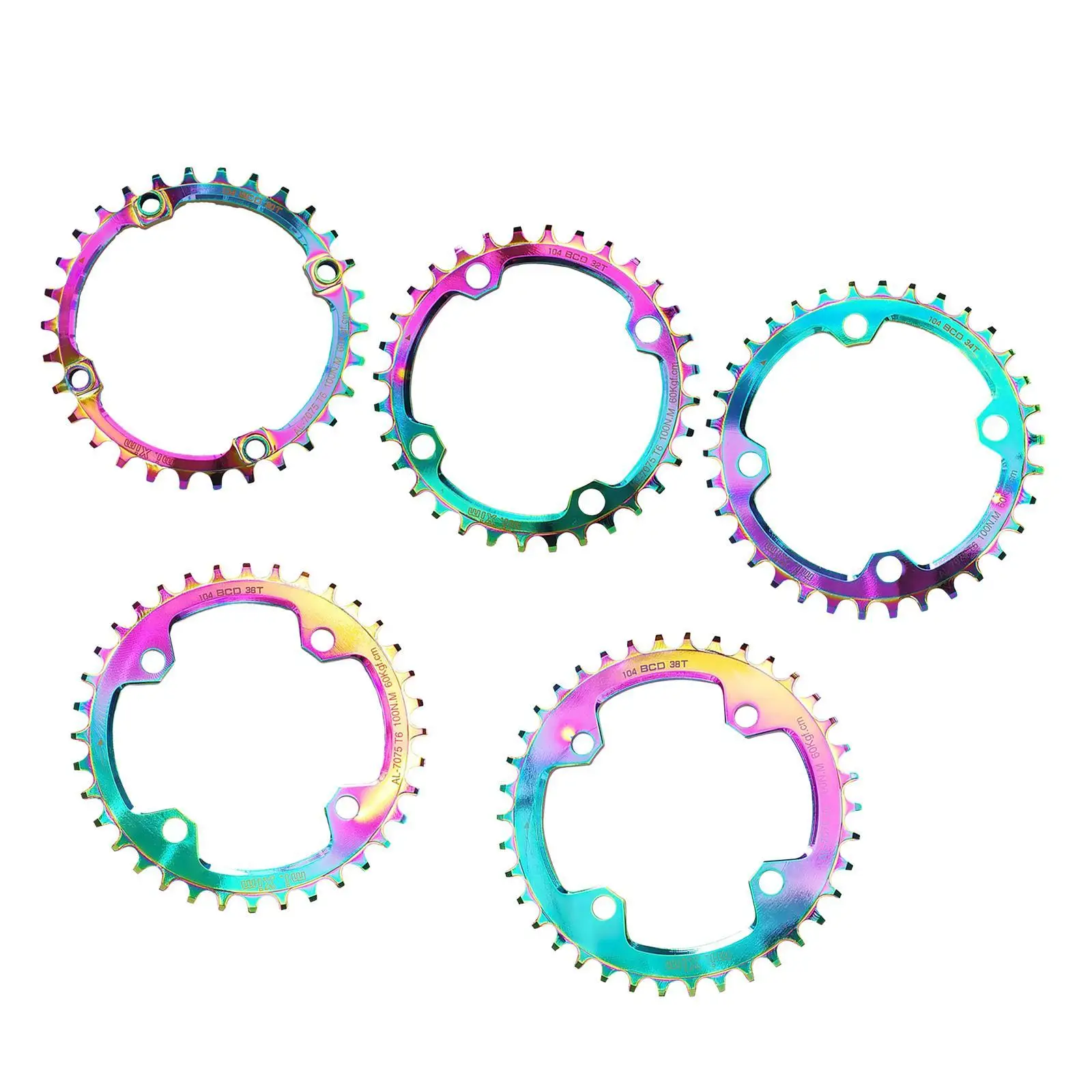 

Bike Chainring Aluminum 7075 Round Sprocket Chainwheel Chain Ring Repair Parts Bicycle Chainring for XC DH Trail Bike Modified