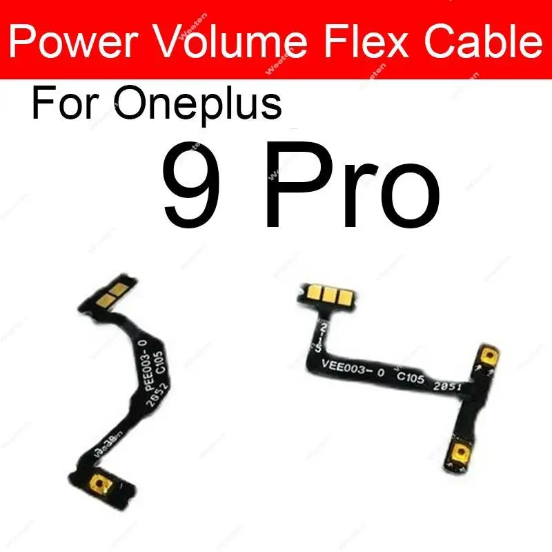 For Oneplus 1+ 9 9 Pro 9R 9RT On Off Power Volume Side Buttons Volume Power Keys Flex Ribbon Replacement