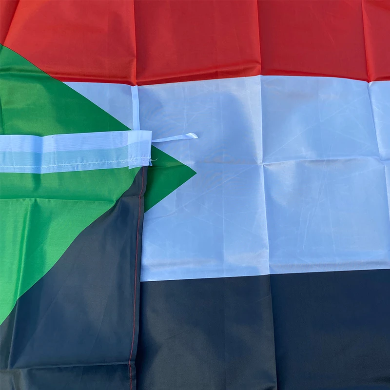 Aerxemrbrae 150x90cm Sultan Flagge Polyester Doppelseite gedruckt Sudan National flagge Banner für Dekor