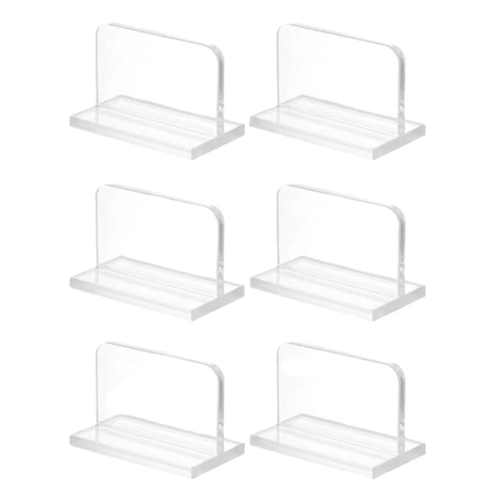 

6pcs Fish Tank Lid Handle Clear Acrylic Self-Adhesive Aquarium Cover Grip For Secure Easy Use Reusable Tank Accessory Furniture