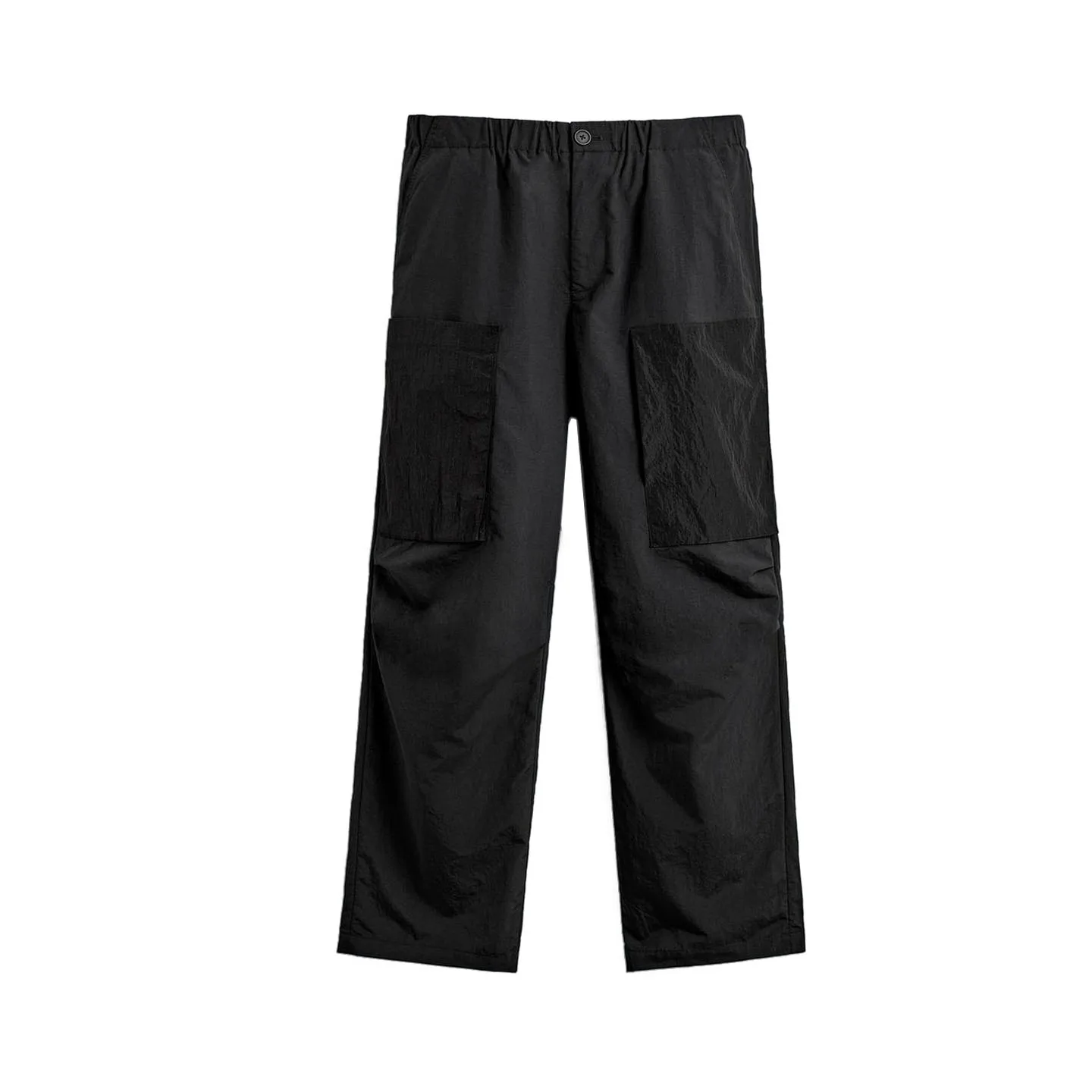 

Tech Fabric Men's Casual Pants Spring Autumn Loose Fit Cargo Trousers Elastic Waist Big kets Comfortable Polyester Fibre