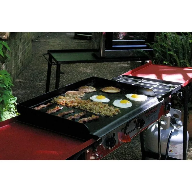 Camp Chef Professional Flat Top Griddle, True Seasoned Finish steel griddle, 16