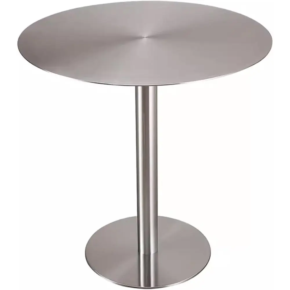 

Round Pub Table Height StainlSteel Tabletop or Dining Bistro Cae Home Bar, Counter Drink Table Indoor Outdoor End Table Soa Side