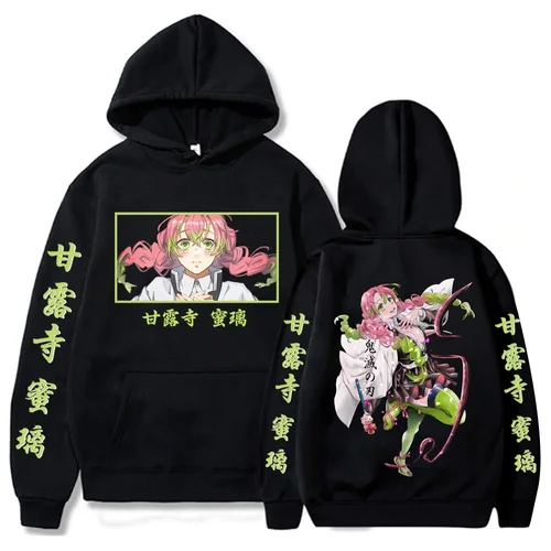 Imagen 2 del producto Otoño Invierno Anime Demon Slayer estampado mujeres sudaderas con capucha impresas hombres Harajuku Casual pulóver de manga larga moda Unisex sudadera