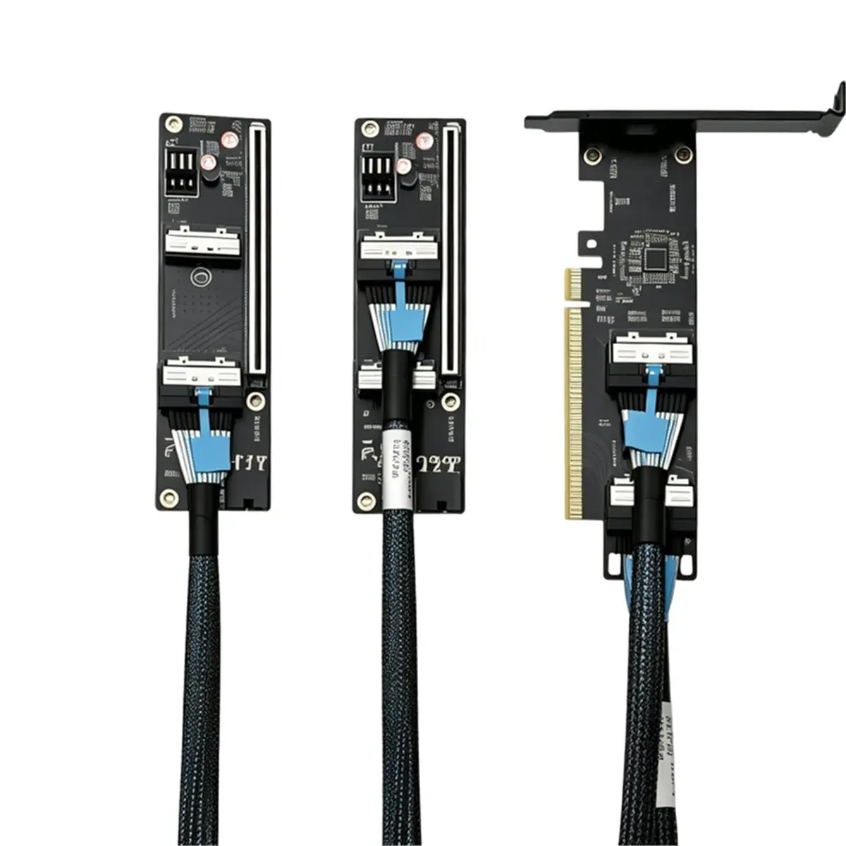 AA80 2 Port MCIO 5.0 to PCI-E 5.0 X16 Adapter Card with MCIO Cable with MCIO to PCIE X16 Baseboard for Graphics Card Server