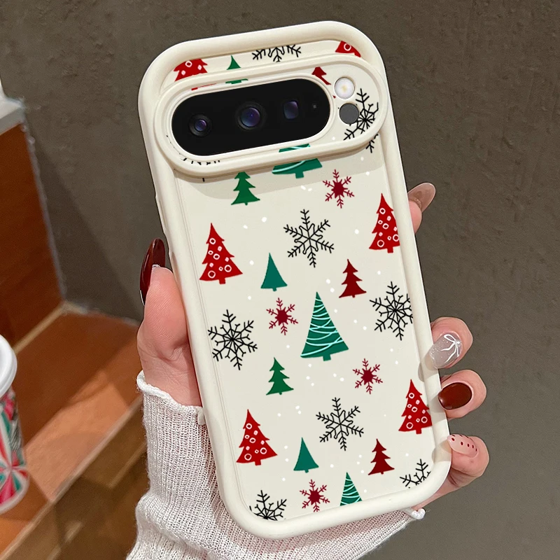 Weihnachtsbaum weiche TPU-Telefonhülle für Google Pixel 10 8 Pro 9A 8A 9 10 Pro XL 7A stoßfeste Silikonhülle für Pixel 7 8 9 Pro