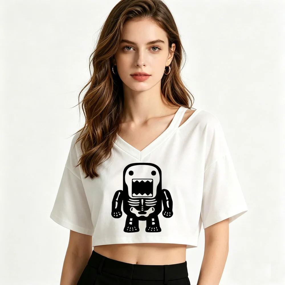 Domo crop top shoujo clearance sales japan graphic 2000s cute tshirt baddie emo manga 2000s jojifuku