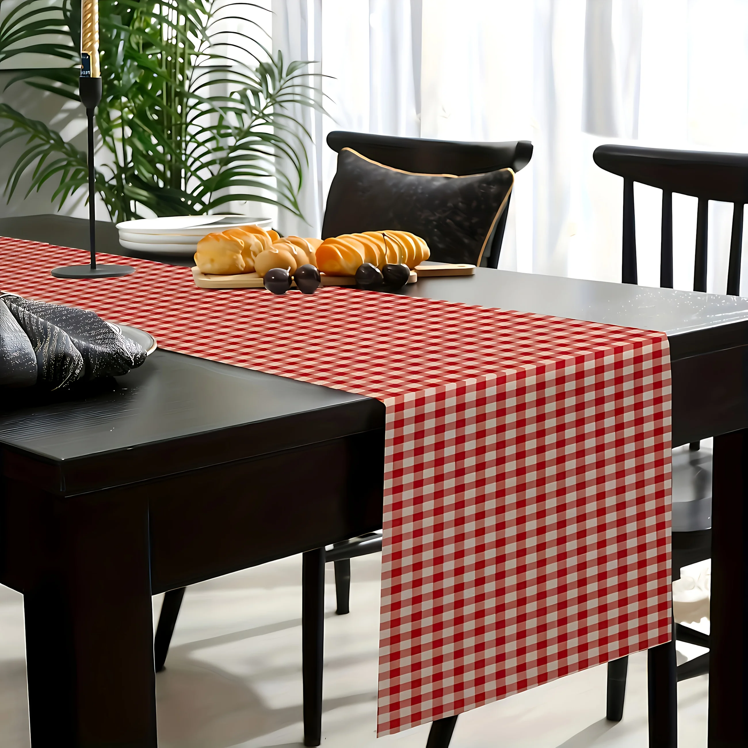 Taplak Meja Kotak-kotak Klasik - Christmas Table Runner ulasan dan harga