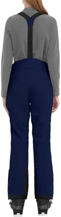 Pioneer Camp Women's Waterproof Snow Pants Ski Bibs Insulated Snowboard Overalls Winter Hiking Cargo Pants with Suspenders