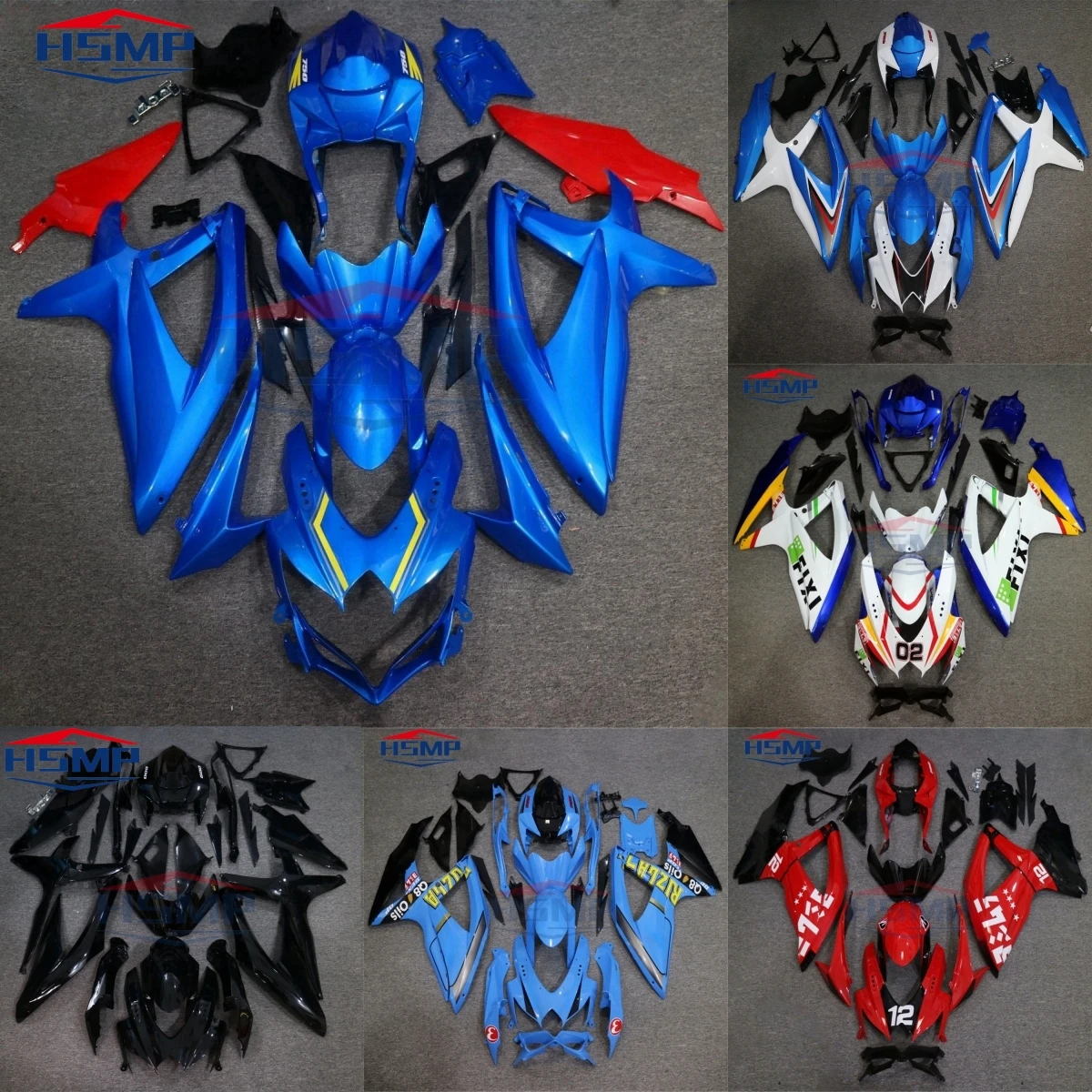 for Suzuki GSXR600 GSXR750 K8 GSXR 600 750 2008 2009 2010 motorcycle fairing body kit ABS complete decorative cover