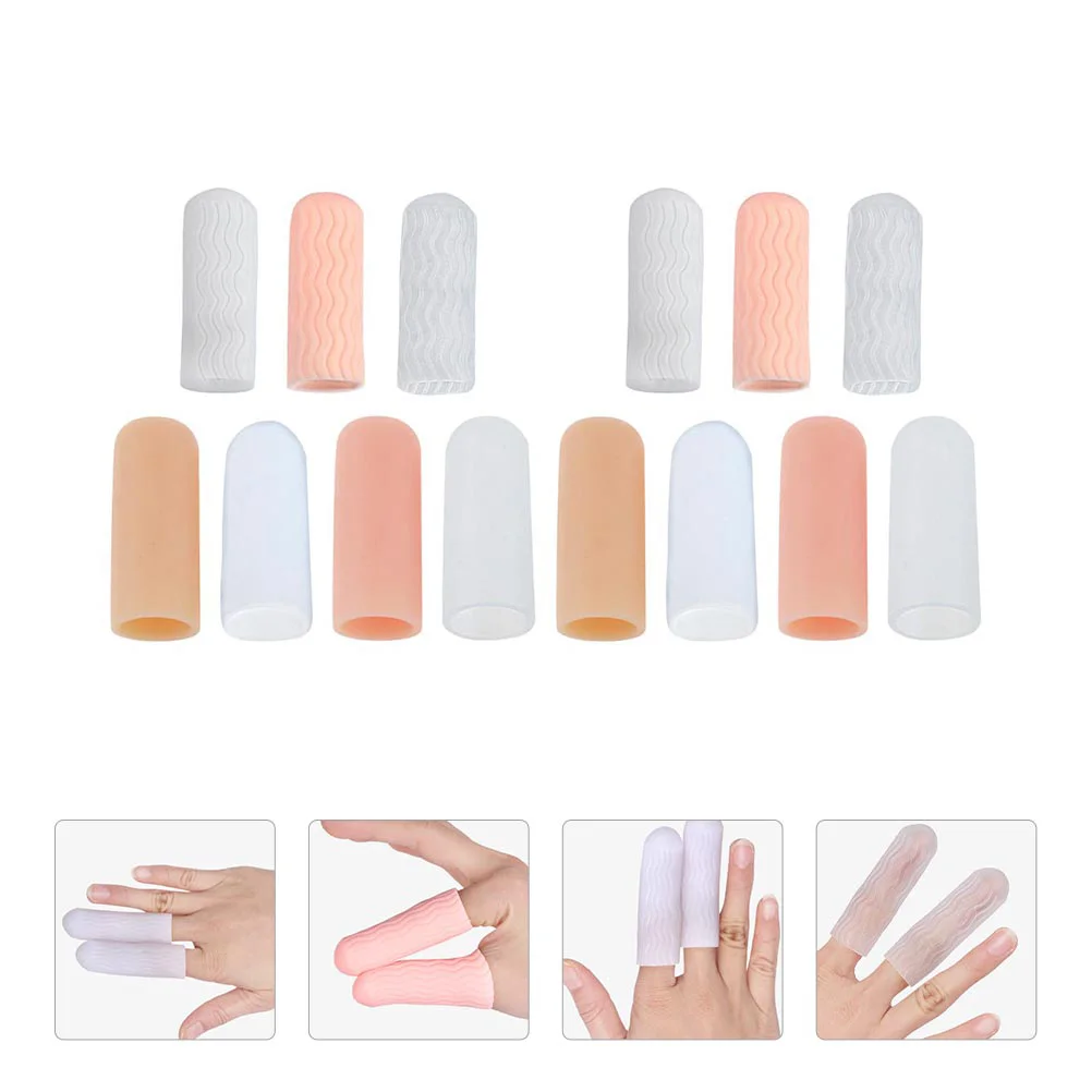 7 Pairs Finger Cots Caps Sleeves Emulsion Protectors Sebs Anti-scald Tips Child