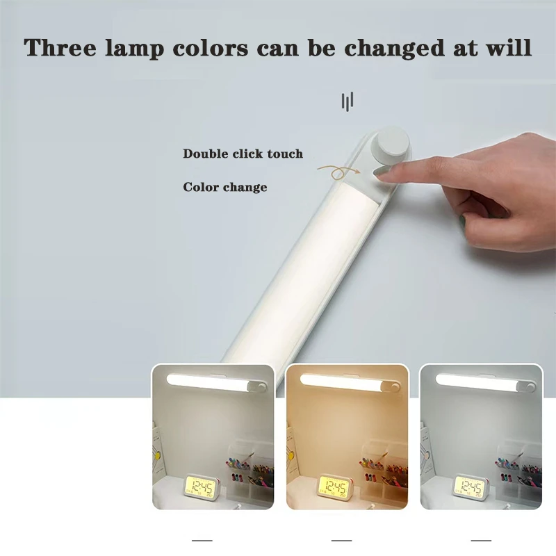 Desk Lamp Hanging Magnetic Table Lamp Led Usb Rechargeable Stepless Dimming Cabinet Closet Wardrobe Night Light