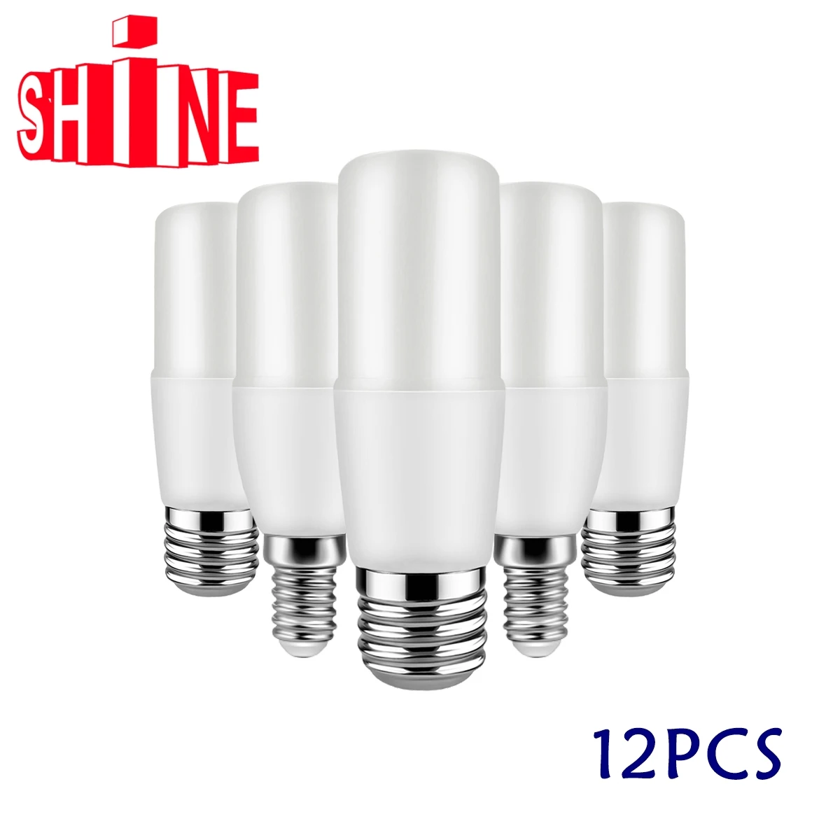 

12pcs Bar Led Column Bulb T37 9w AC220V E27 E14 Super Bright 3000K 4000K 6000K Lamp For Home Bedroom Office Decoration