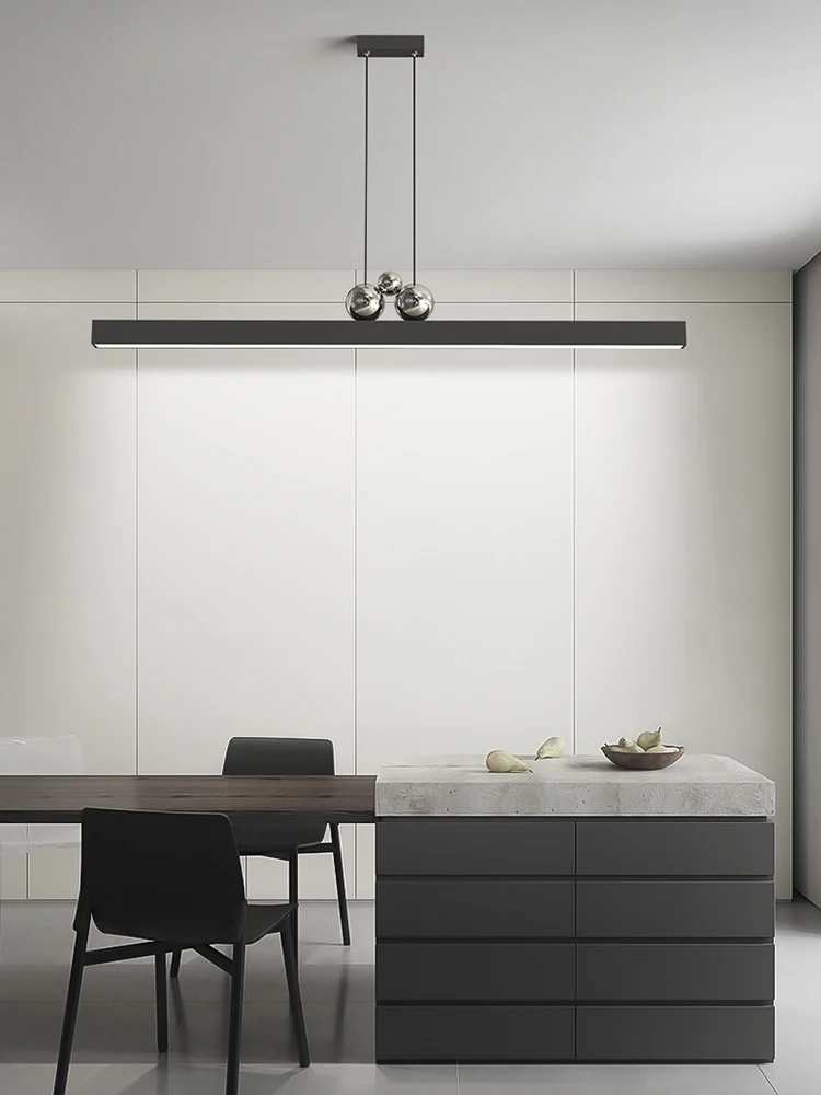 Minimalista Controle Remoto Pendant Light, Usado para sala de estar, Sala de jantar, Restaurant Art, Preto e branco, Decoração do lar, 2023