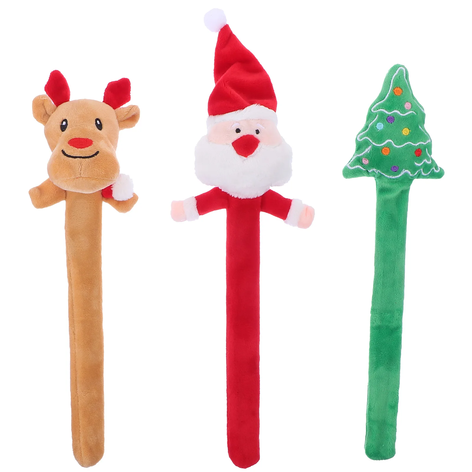 3 個クリスマス拍手リングブレスレット子供スラップおもちゃリストバンドサークルクリスマス用品ヘラジカ長老