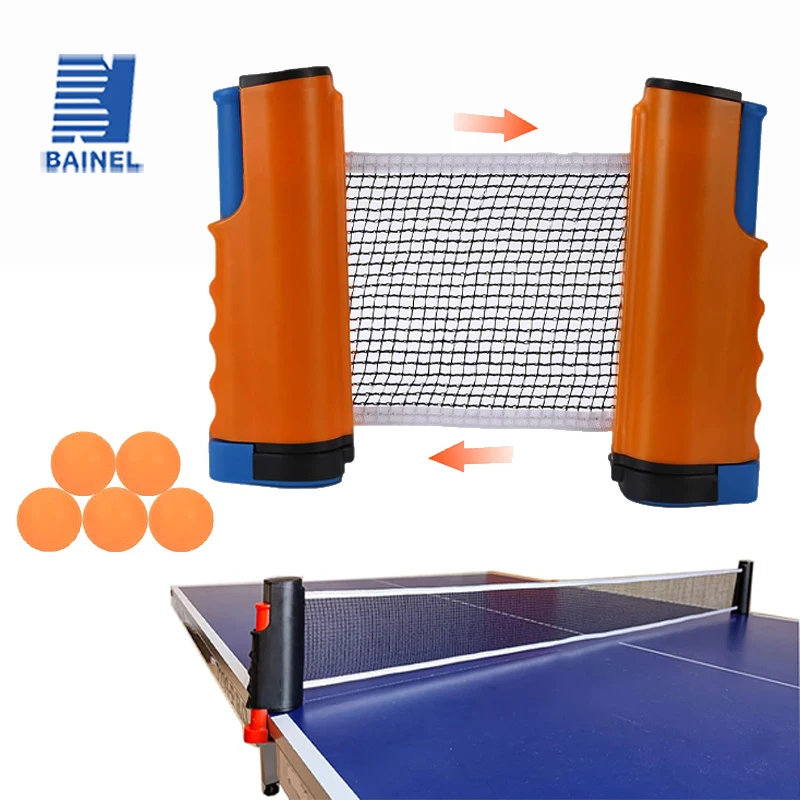 

Портативная сетка для пинг-понга в любом месте, выдвижная сменная стойка, качественная пластиковая сетка для настольного тенниса, аксессуары для упражнений