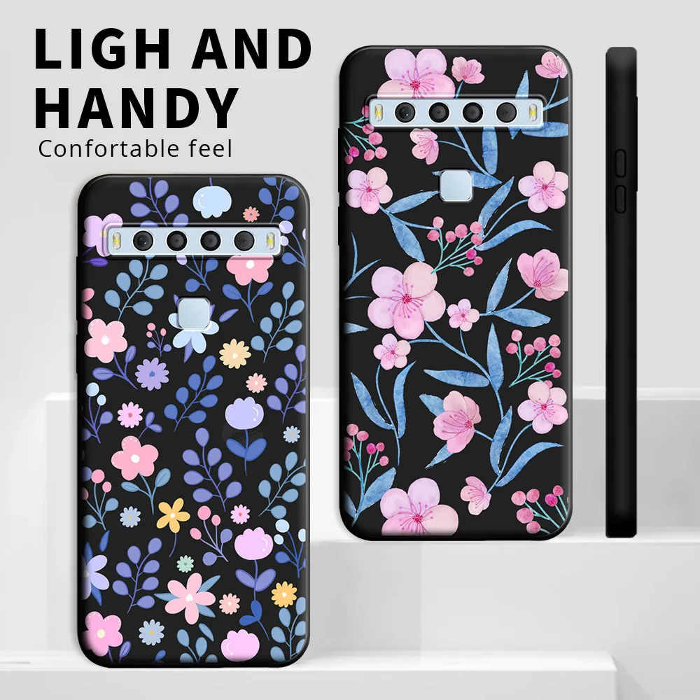 For TCL 10L / tcl 10 Lite Case Floral Soft Silicone TPU New Fashion Style Phone Case For TCL 10 Lite Butterfly Back Cover Conque