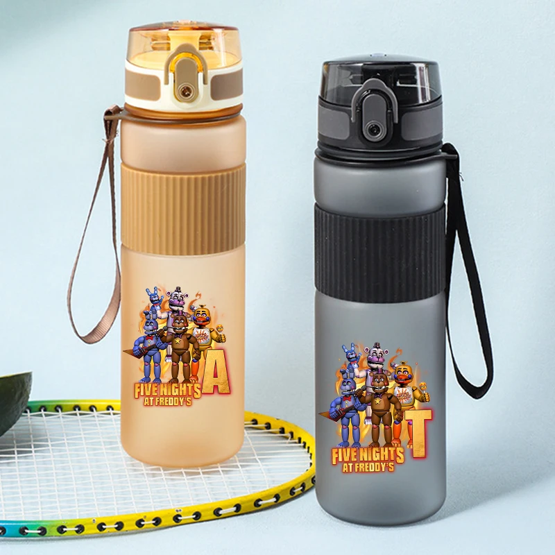 

550ml Five Nights At Freddys Sports Water Bottle Motivational Leak Proof Portable Reusable Cups Outdoor Travel Gym Jugs Gift